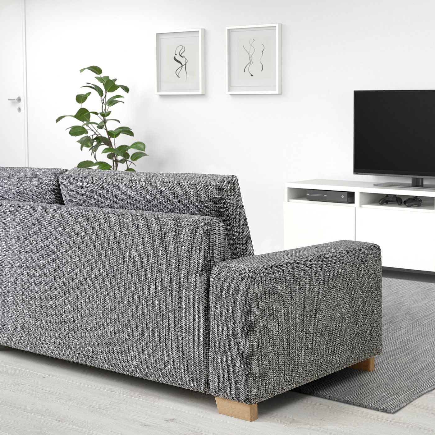 Thumbnail - IKEA SÖRVALLEN 3er-Sofa Lejde grau/schwarz Lejde grau/schwarz