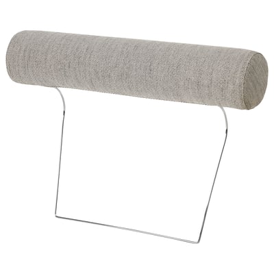 SÖRVALLEN Nackenstütze: grau, gepolstert, U-förmig, Metallfuß.