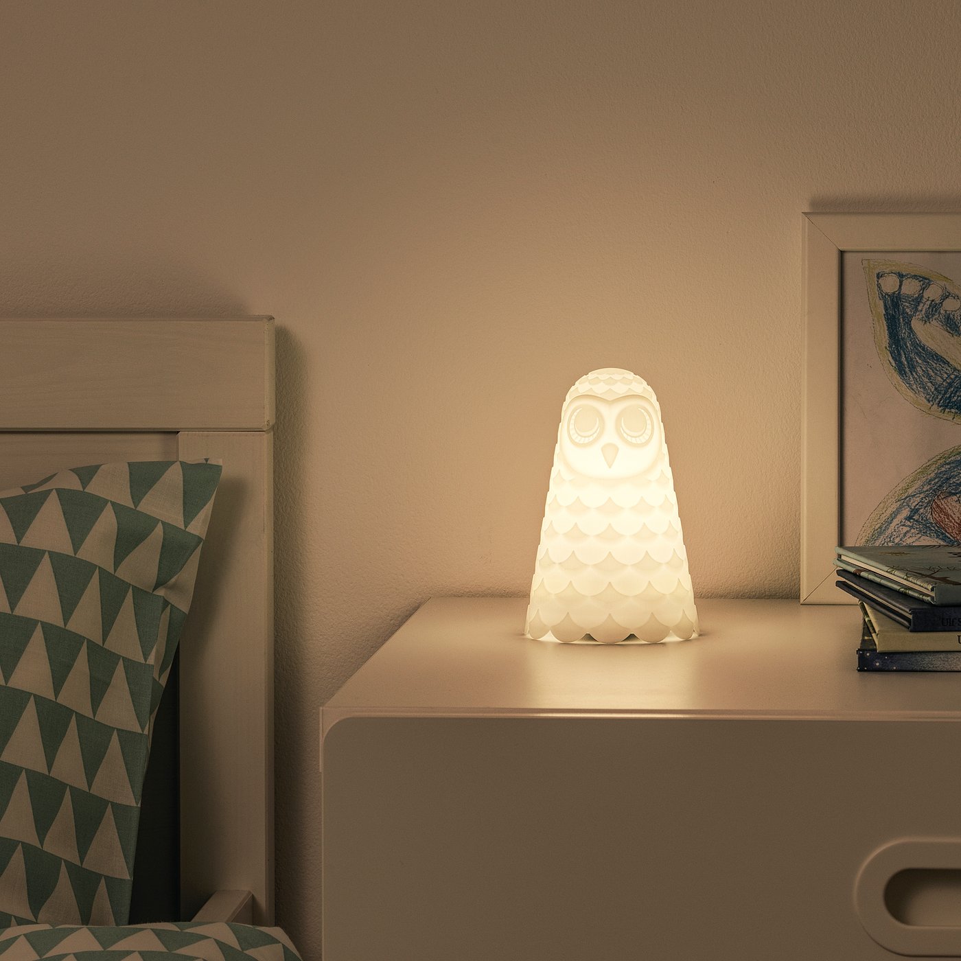 Solbo Tischleuchte Led Weiss Eule Batteriebetrieben 14 Cm Ikea Deutschland 