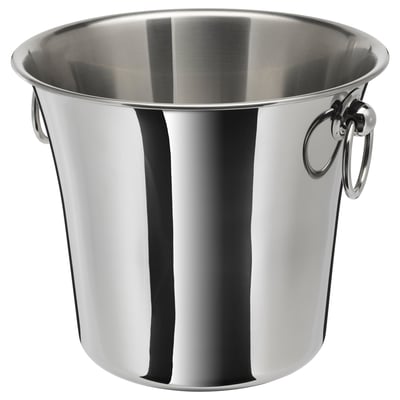 SOLDRÄNKT silberner Weinkühlschrank mit Griffen aus glänzendem Edelstahl, perfekt zum Kühlen von Getränken.