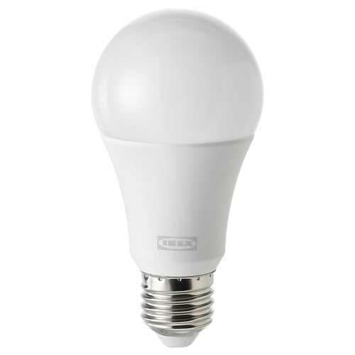 SOLHETTA weiße LED-Lampe, runde Form, aus strapazierfähigem Kunststoff.