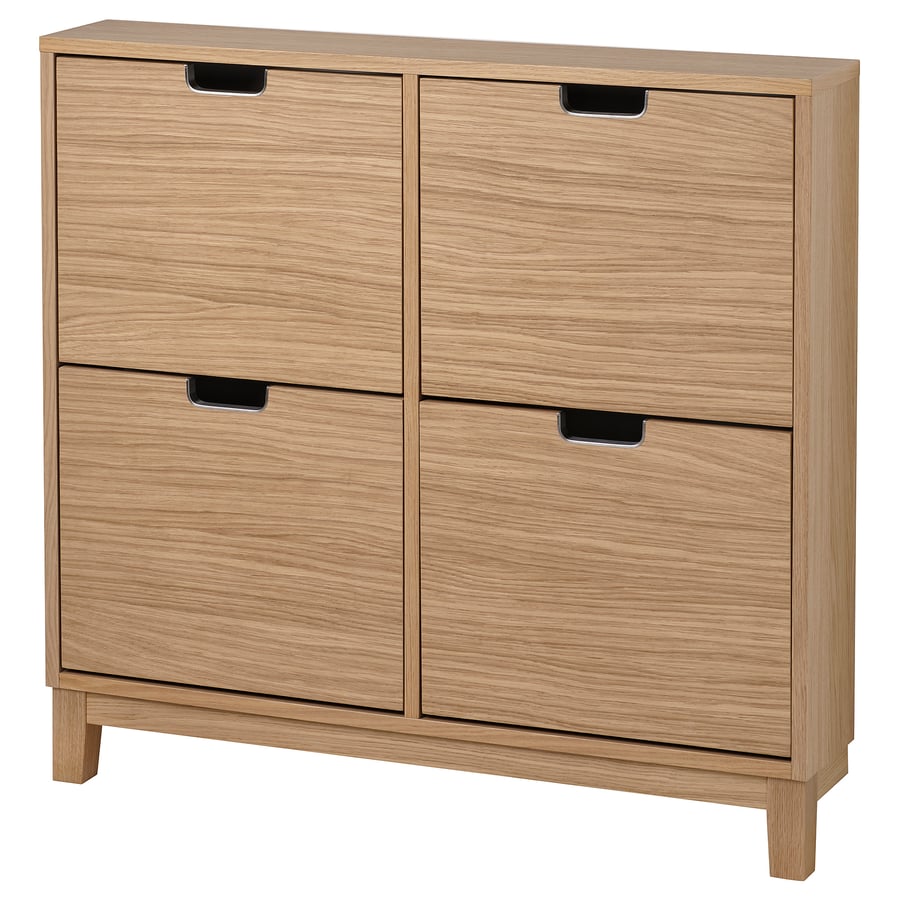 STÄLL Schuhschrank 4 Fächer, Eichenfurnier, 96x17x90 cm IKEA Deutschland