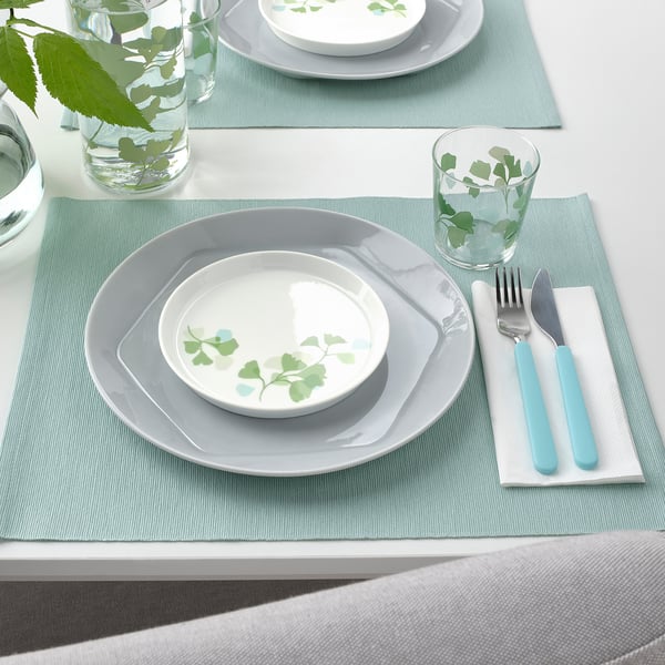 STILENLIG Dessertteller, Blattmuster weiß/grün, 17 cm - IKEA Deutschland