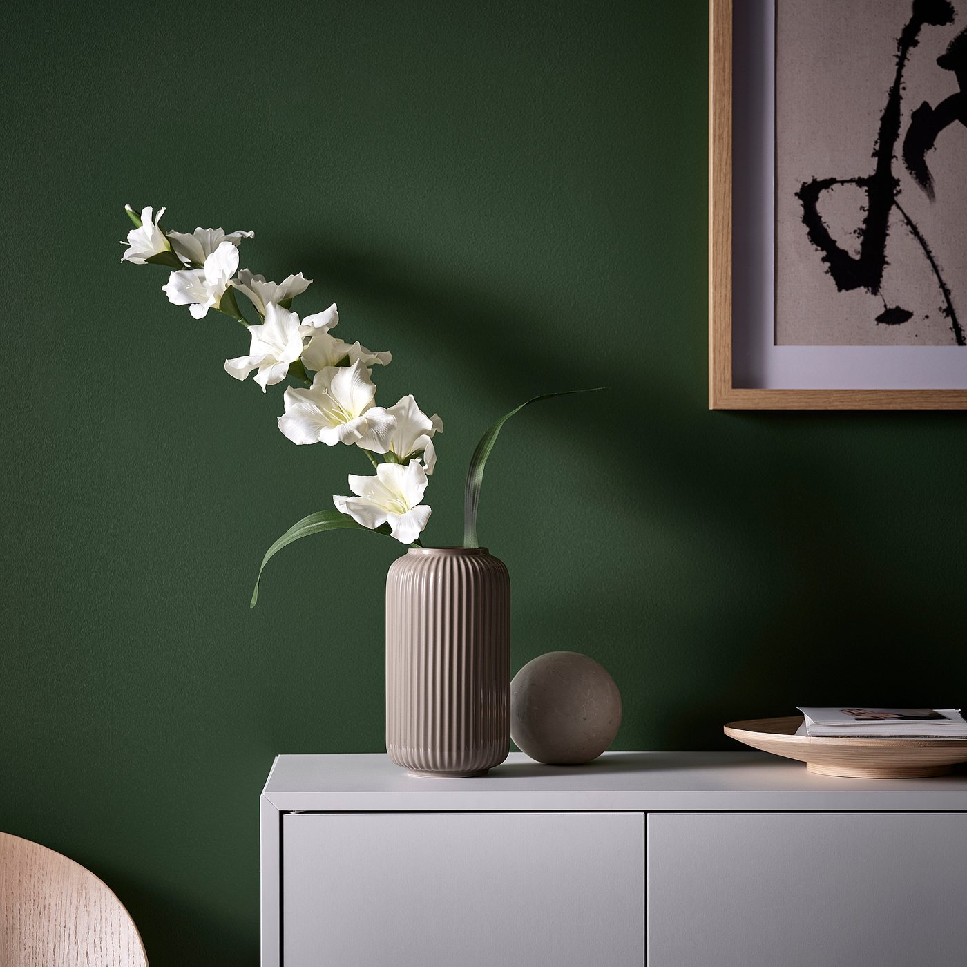 Thumbnail - IKEA STILREN Vase dunkel graubeige