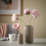 STILREN Vase, dunkel graubeige, 22 cm