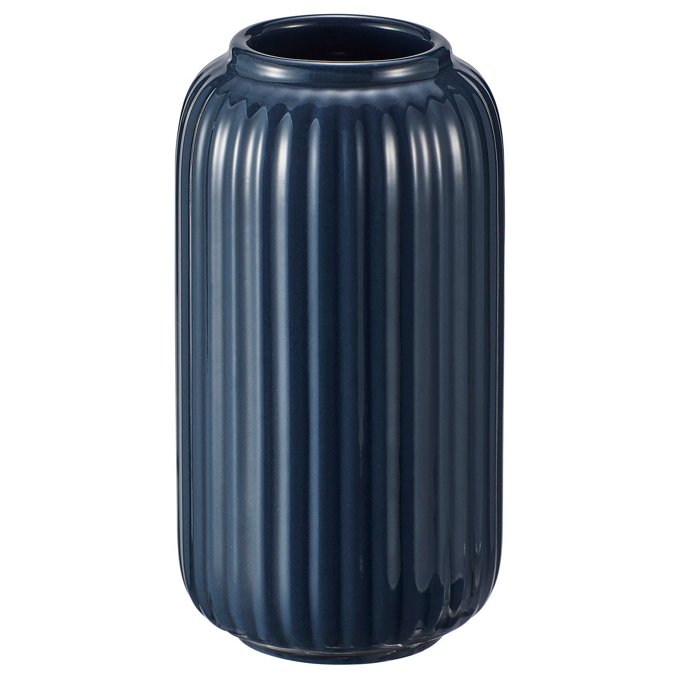 IKEA STILREN Vase dunkelblau
