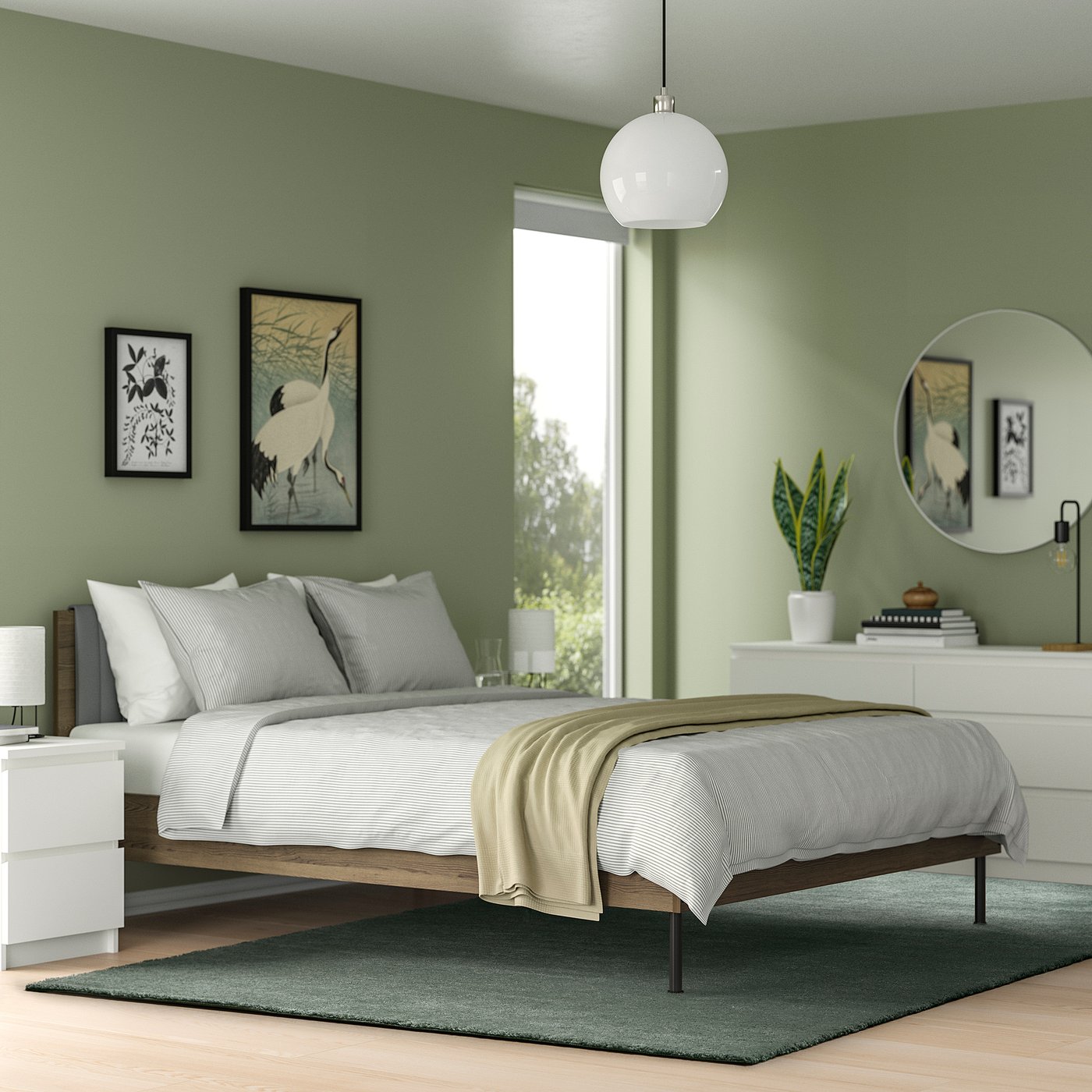 Thumbnail - IKEA STOENSE Teppich Kurzflor blassgrün 200x300 cm