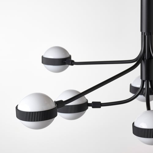 STORSLINGA LEDKronleuchter 8armig, schwarz/weiß IKEA Deutschland