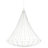 STRÅLA, weiße Hängelampe, modernes geometrisches Design, keine Montage, weiches dekoratives Licht.