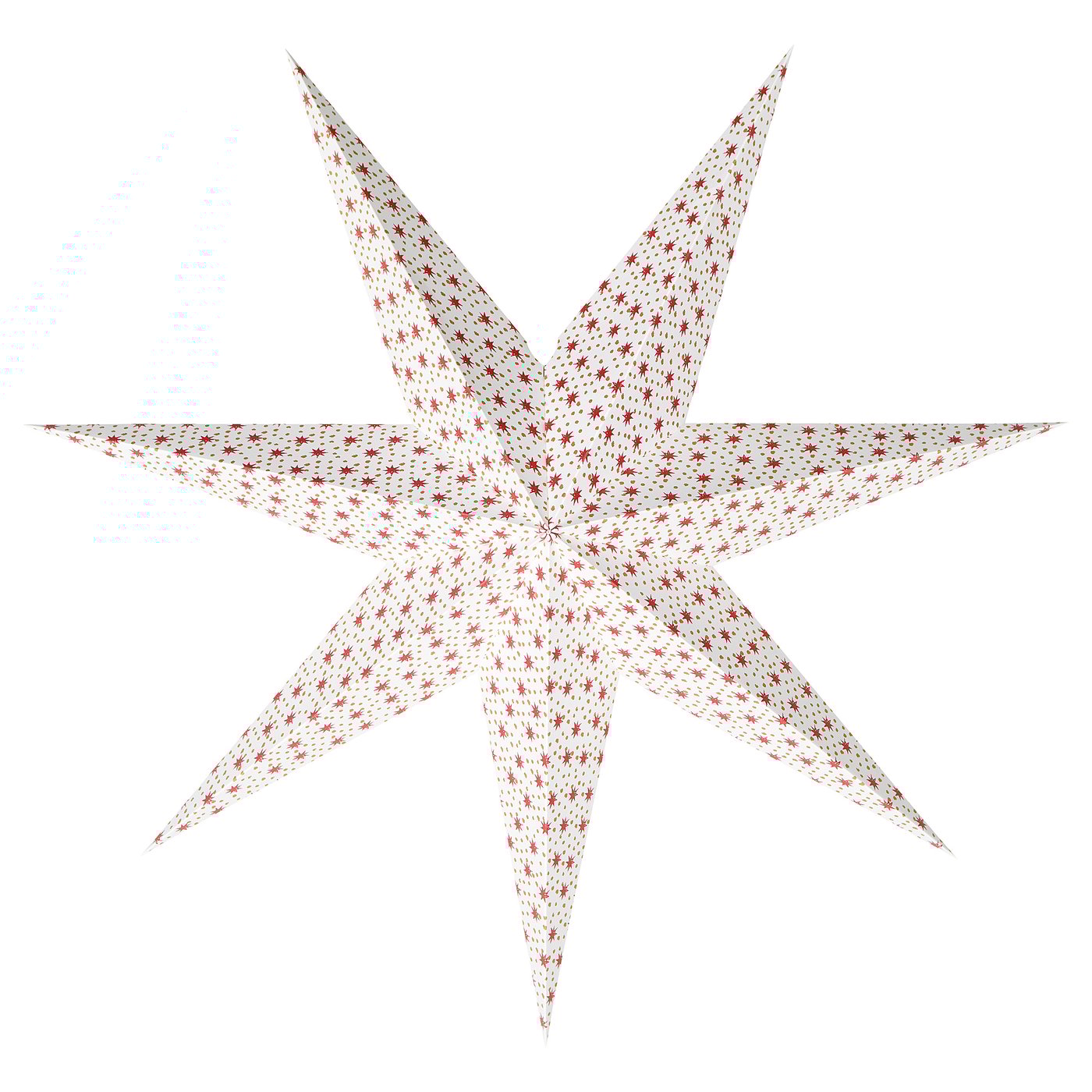 Strala Leuchtenschirm Fenster Stern - Grün/Gold 70cm Für Festliche Beleuchtung