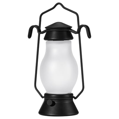 STRÅLA schwarze Außenleuchte; Glaskolben, Metallgriff.