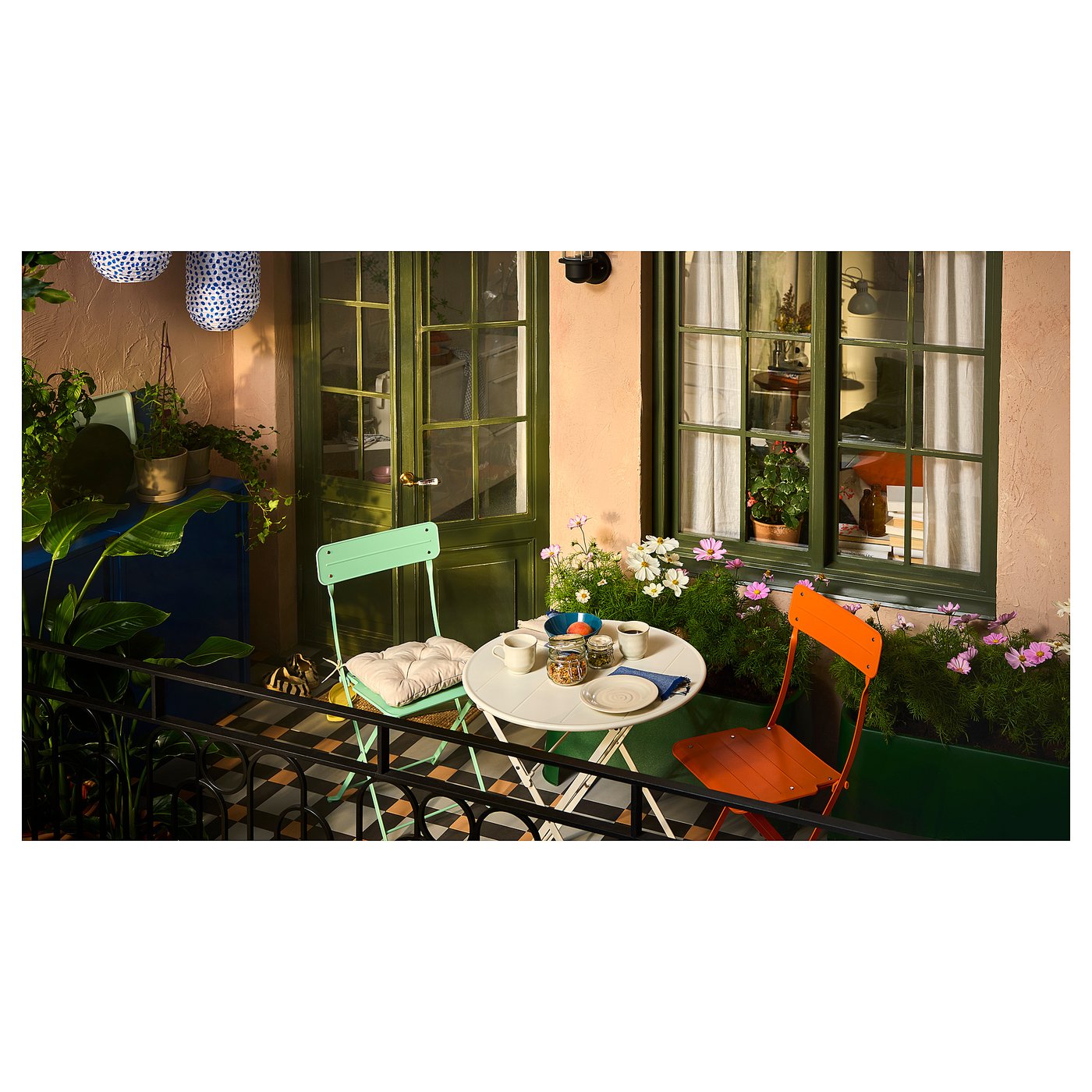 Thumbnail - IKEA SUNDSÖ Klappstuhl leuchtend orange für draußen