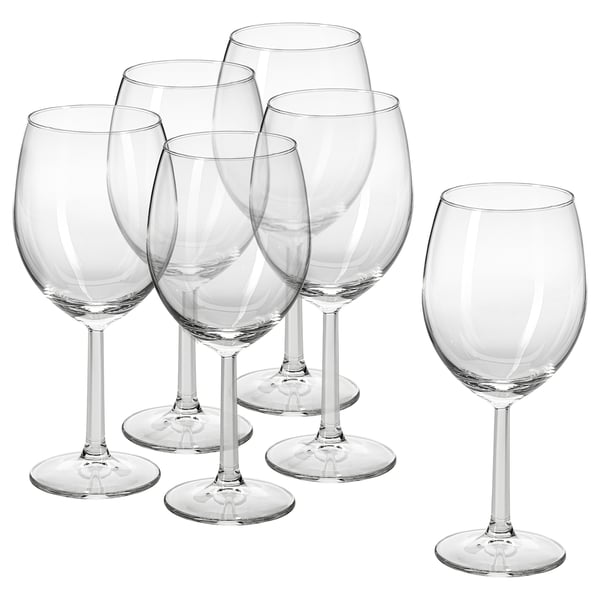 Sechs klare SVALKA Weingläser, elegantes und klassisches Design, aus Glas. Perfekt für jeden Anlass.