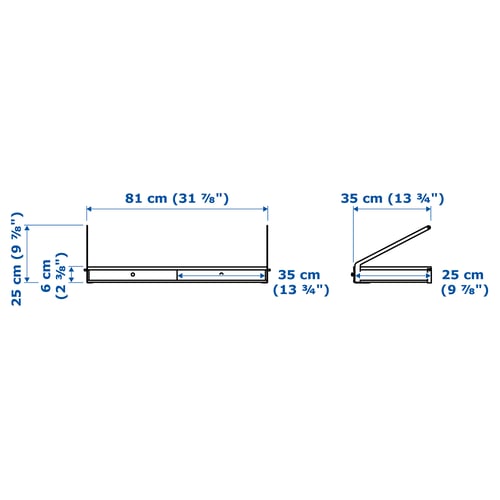 SVALNÄS Arbeitsfläche + 2 Schubladen, Bambus, 81x35 cm - IKEA Deutschland