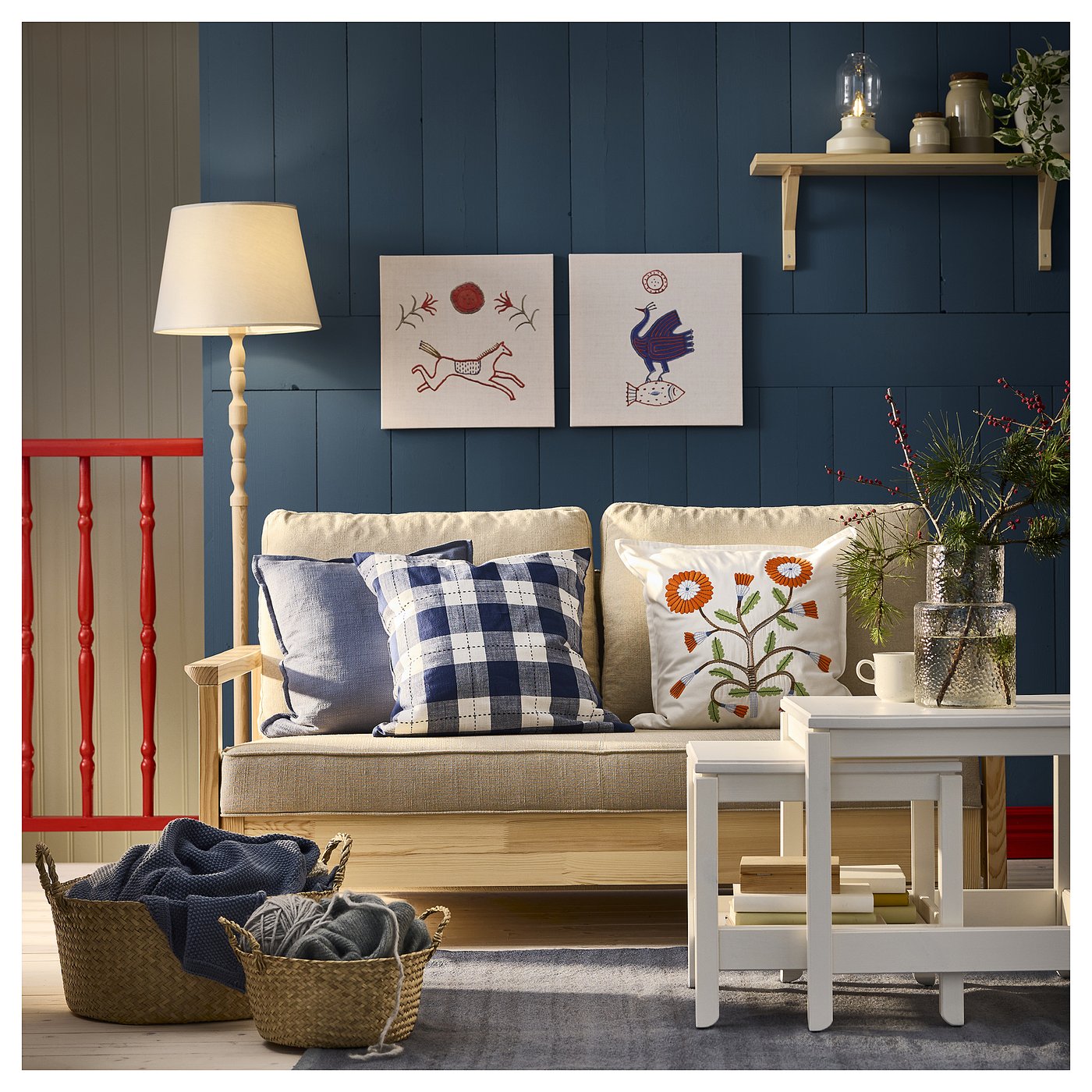 Thumbnail - IKEA SVAMPFLY Kissenbezug dunkelblau