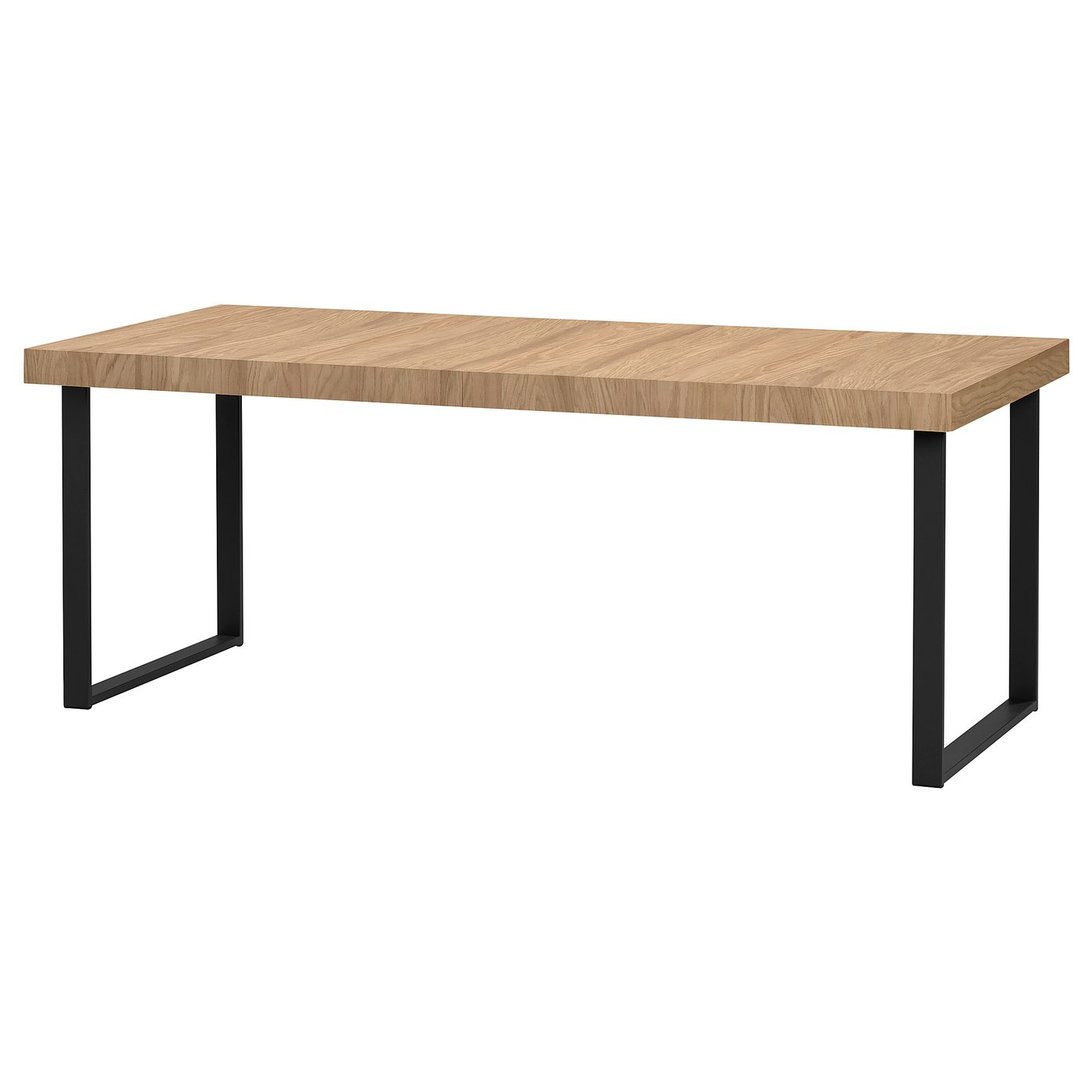 IKEA TARSELE Ausziehtisch Eichenfurnier/schwarz