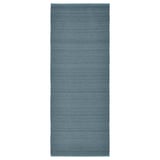 Ein grau-blauer rechteckiger TIDTABELL-Teppich mit strukturiertem, gewebtem Design. Es besteht aus Baumwolle und Wolle, ideal für gemütliche Böden.