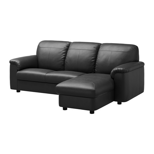 TIMSFORS 2er-Sofa mit Récamiere - Mjuk/Kimstad schwarz - IKEA
