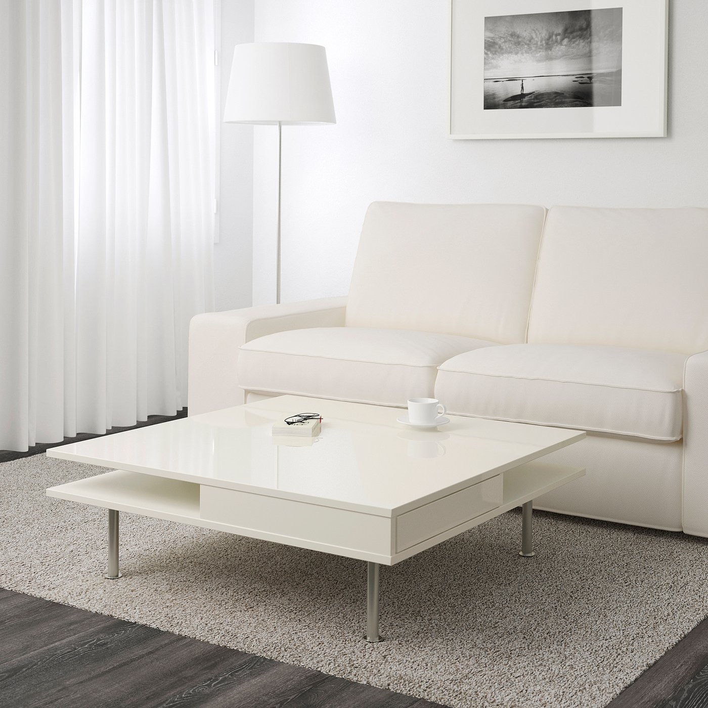 Tofteryd Couchtisch Hochglanz Weiss 95x95 Cm Ikea Deutschland