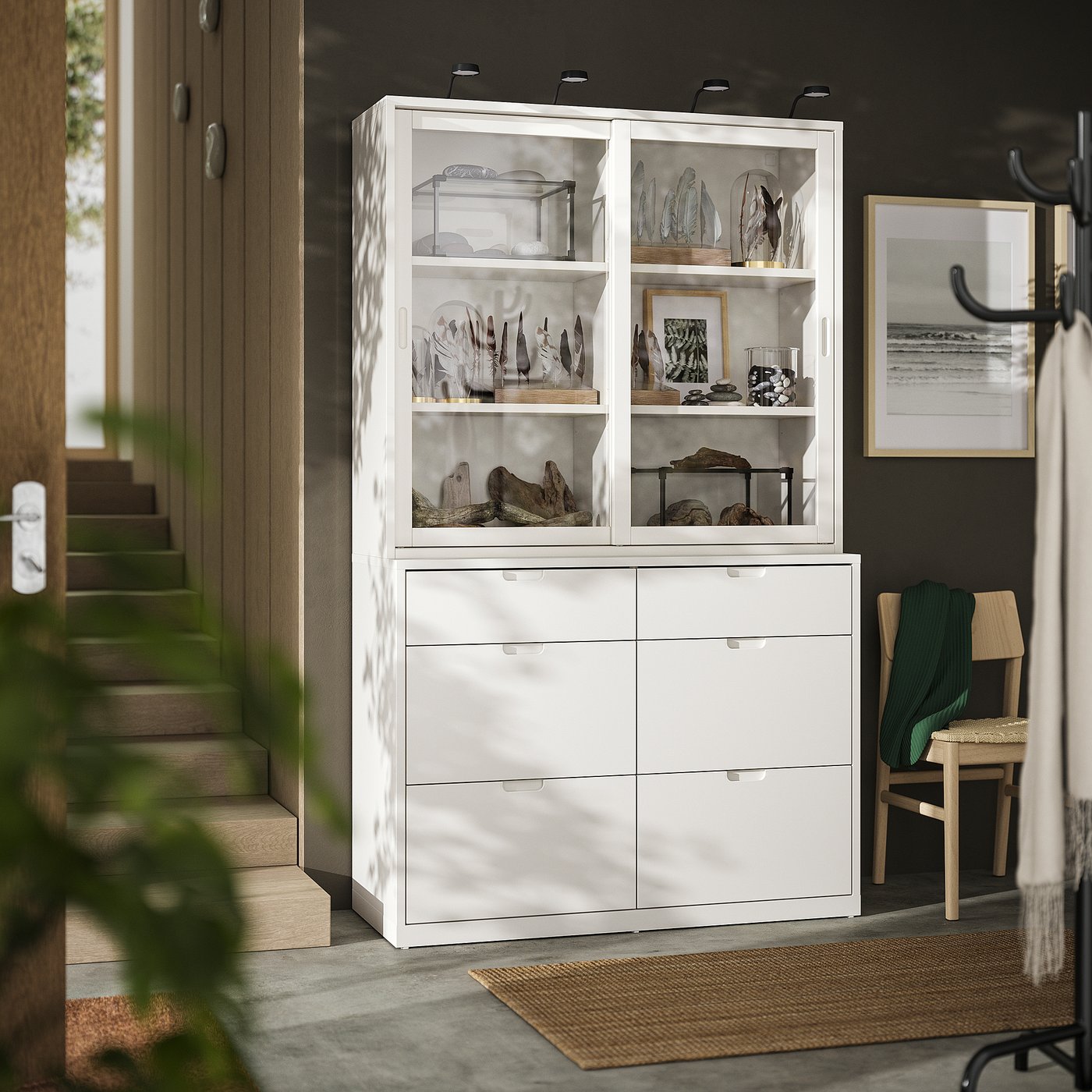 Thumbnail - IKEA TONSTAD Aufbewahrung mit Schubladen elfenbeinweiß/Glas