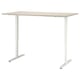 TROTTEN Schreibtisch sitz/steh, beige/weiß, 160x80 cm