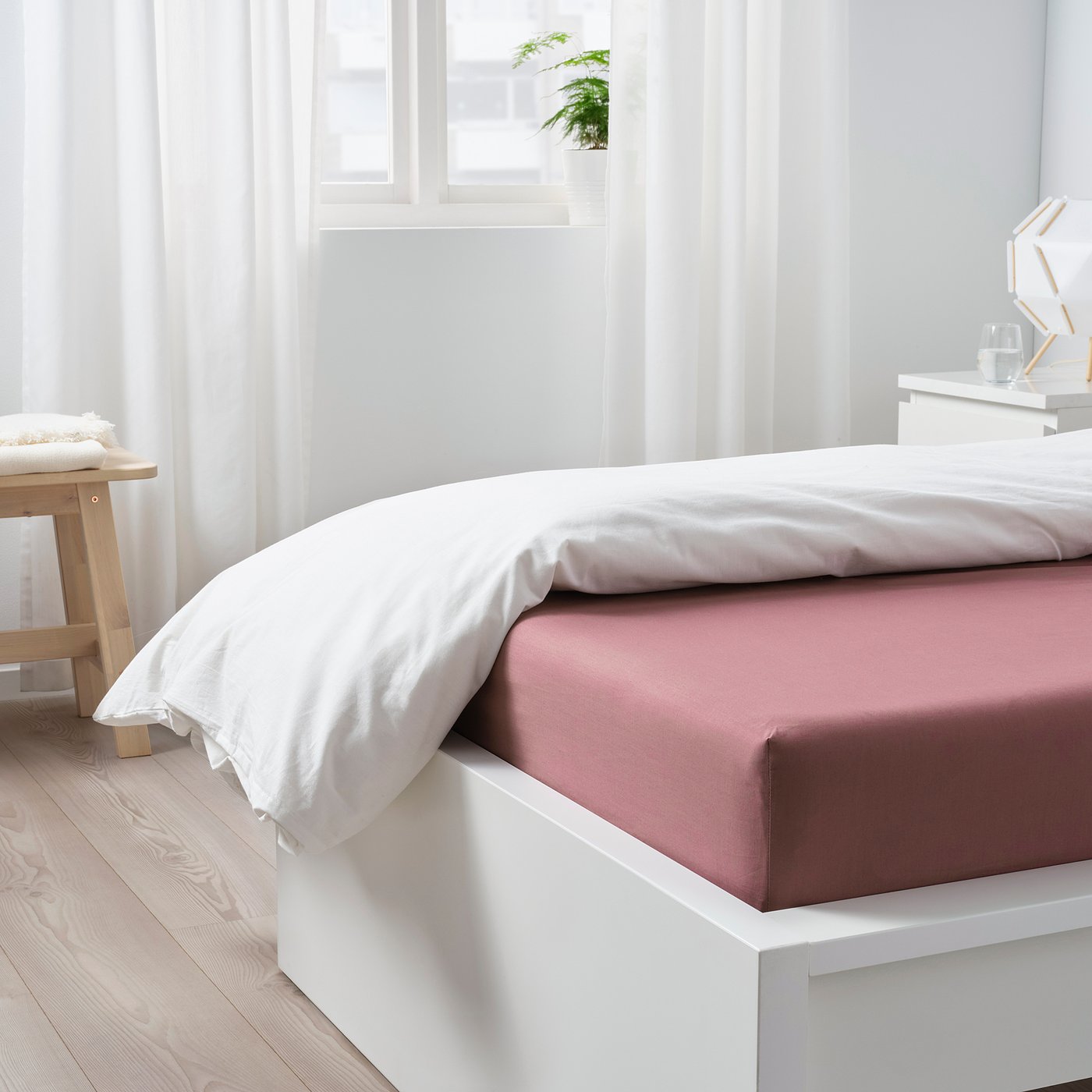 Ullvide Spannbettlaken Dunkelrosa 90x200 Cm Ikea Deutschland