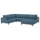 UPPÅKRA 4,5er-Sofa, U-Form, mit Récamiere rechts/Axvall dunkel graublau