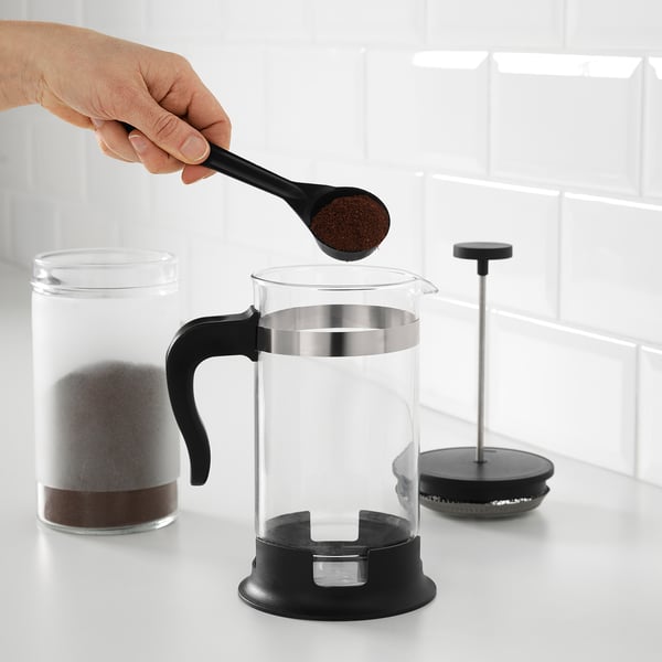 UPPHETTA Kaffee-/Teezubereiter, Glas/Edelstahl, 1 l