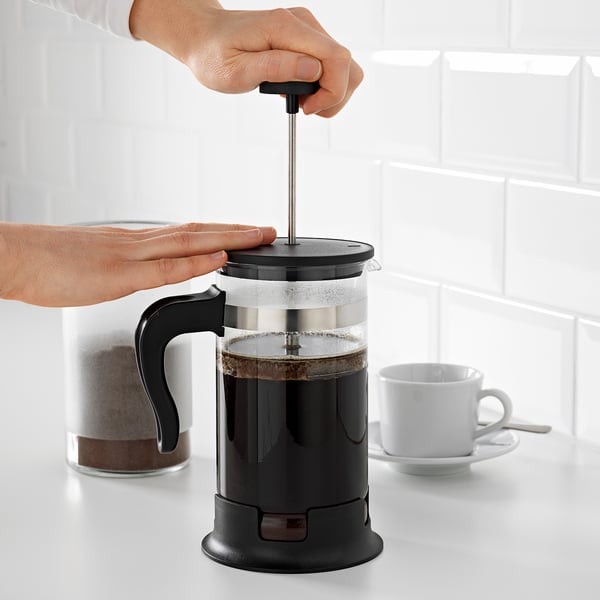 UPPHETTA Kaffee-/Teezubereiter, Glas/Edelstahl, 1 l