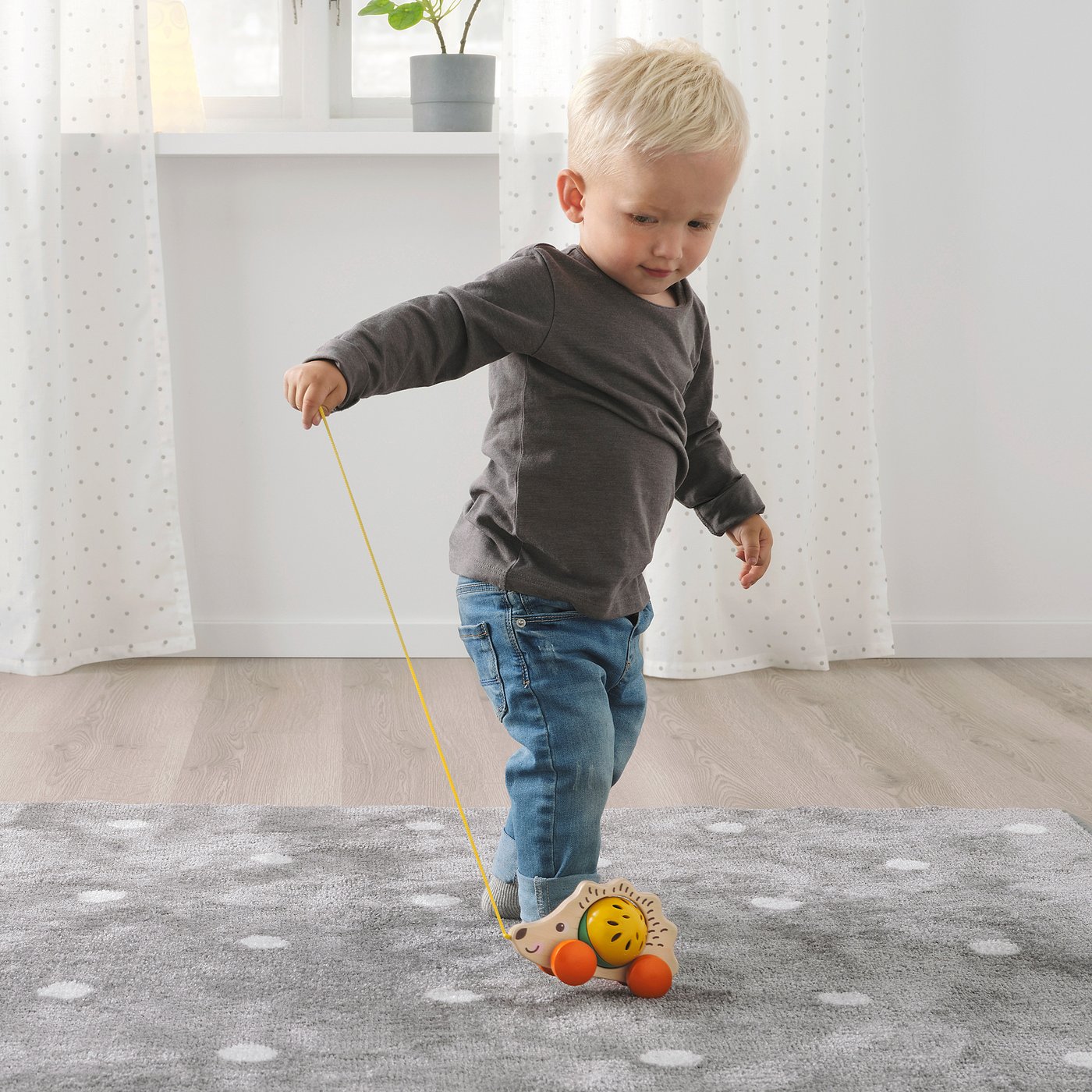 Thumbnail - IKEA UPPSTÅ Nachziehspielzeug Igel/bunt