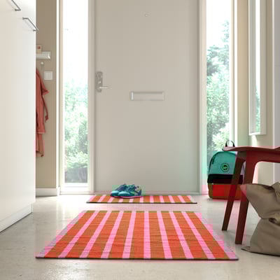 VÄGSKYLT Teppich flach gewebt, rosa/orange, 80x150 cm IKEA Deutschland
