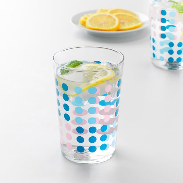 VECKAD Glas, gemustert, 42 cl