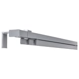 Eine silberne dreispurige Vorhangschiene von VIDGA. Es handelt sich um eine schlanke, horizontale Metallstange, die zum Aufhängen von Vorhängen konzipiert ist.