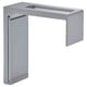 Option: VIDGA silberne Wandhalterung für Vorhangschienensystem, schlankes Design, modernes Finish.