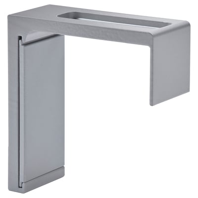 VIDGA silberne Wandhalterung für Vorhangschienensystem, schlankes Design, modernes Finish.