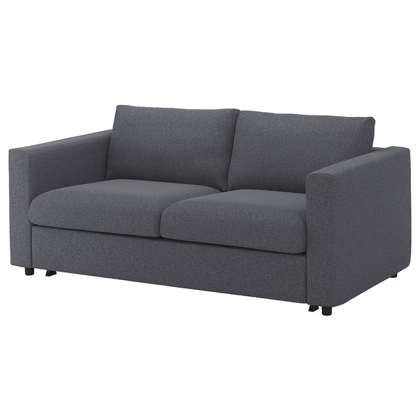VIMLE Sofa, grau, modernes Design, 2-Sitzer mit verstellbarer Rückenlehne, Stoffbezug.