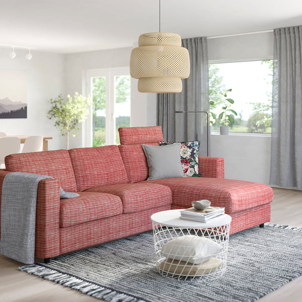 VIMLE 3er-Sofa - mit Récamiere mit Nackenkissen, Dalstorp bunt - IKEA Deutschland