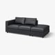 VIMLE 3er-Sofa, ohne Abschluss/Grann/Bomstad schwarz