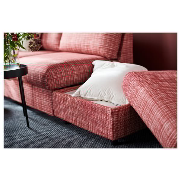 VIMLE Ecksofa 4-sitzig - ohne Abschluss mit Nackenkissen ...