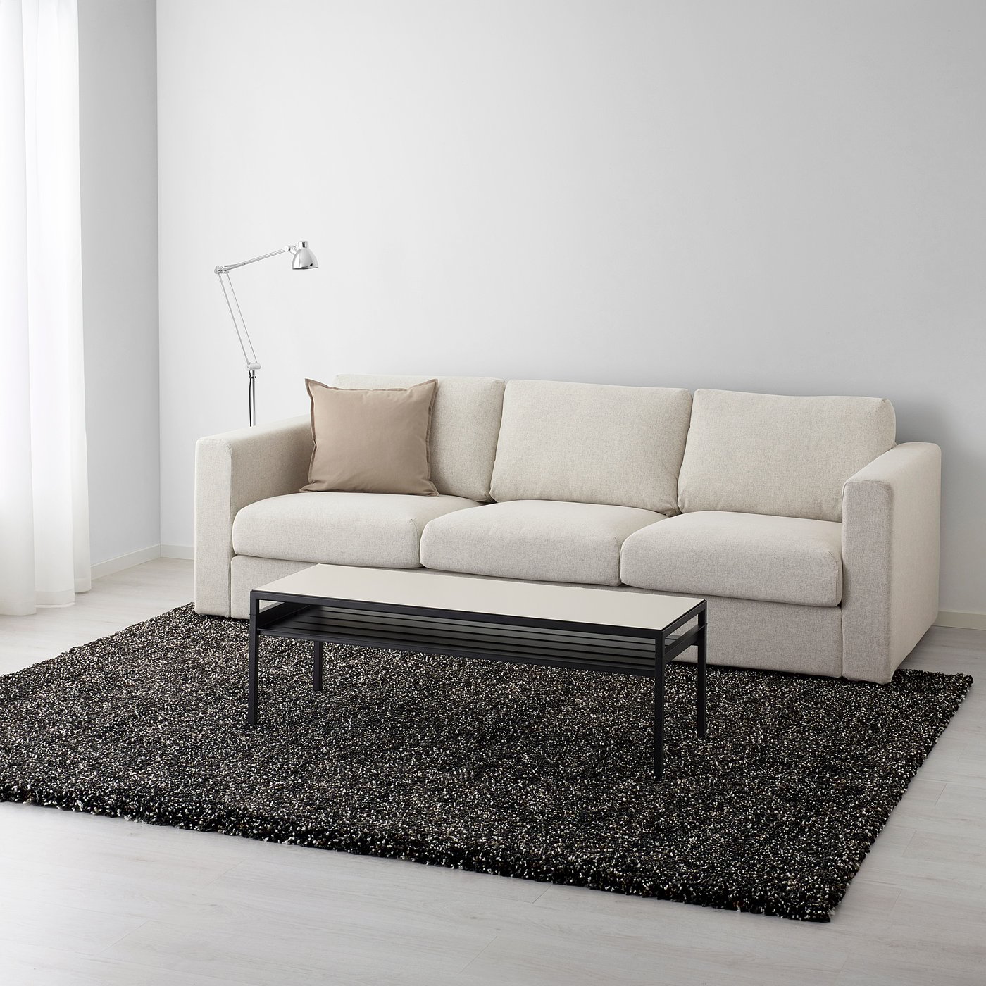 Vindum Teppich Langflor Dunkelgrau Ikea Deutschland