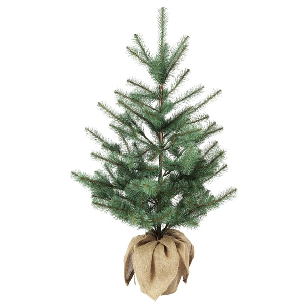 Vinter 2020 Topfpflanze Kunstlich Drinnen Draussen Jute Weihnachtsbaum Grunblau Ikea Deutschland