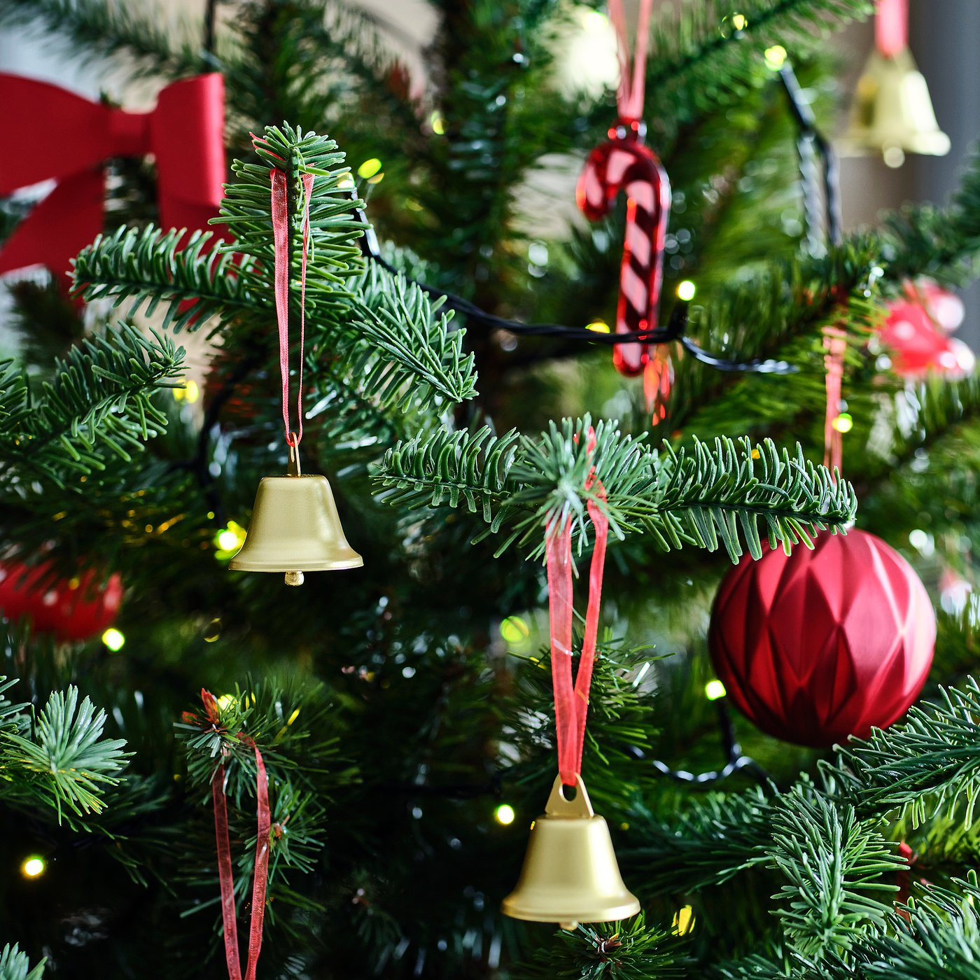 Thumbnail - IKEA VINTERFINT Baumschmuck Glockenform goldfarben