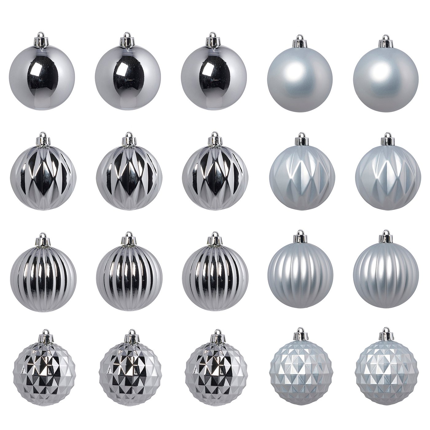 IKEA VINTERFINT Baumschmuck Kugel silberfarben