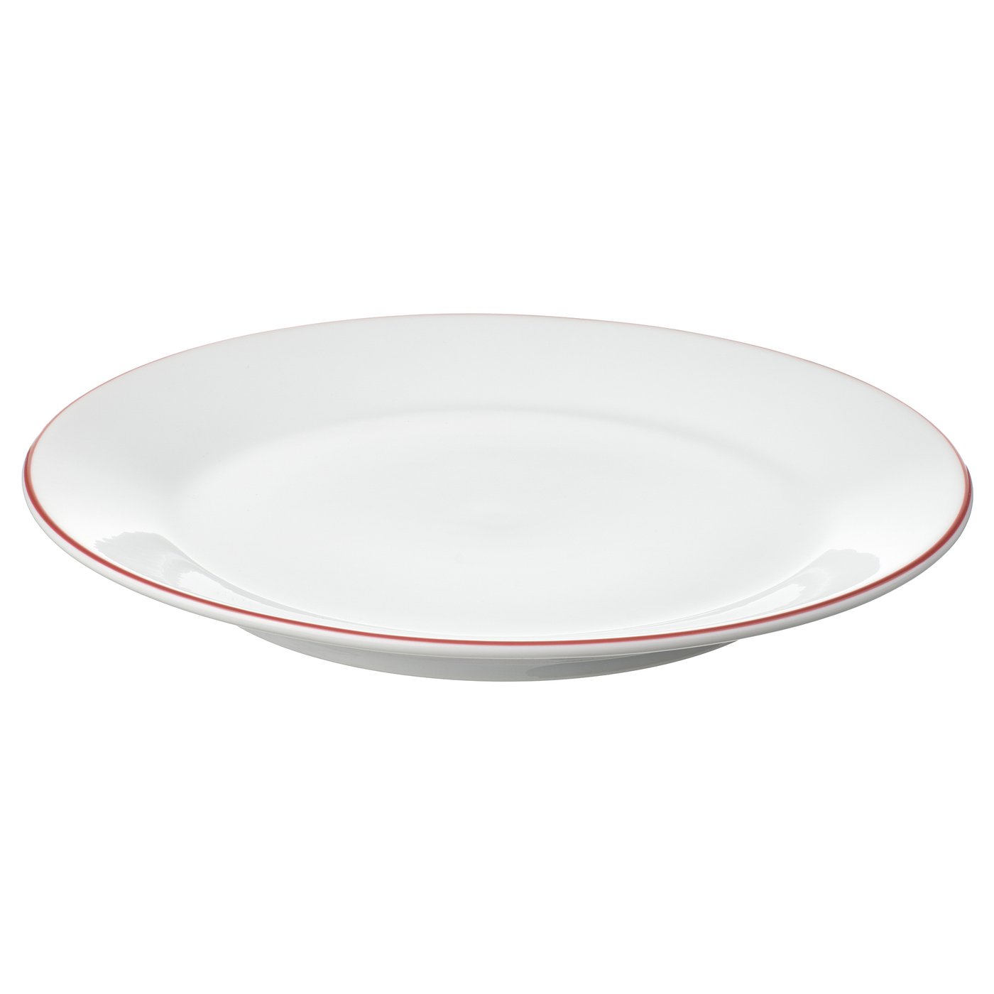 IKEA VINTERFINT Dessertteller weiß/rot