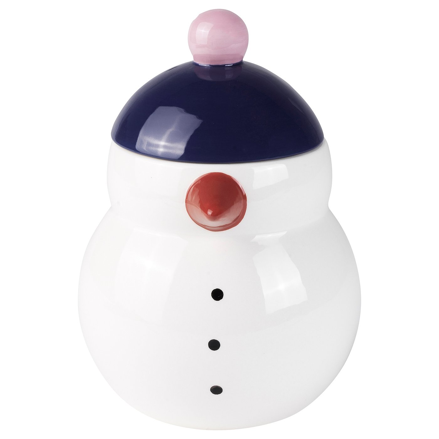 IKEA VINTERFINT Dose mit Deckel Schneemann weiß