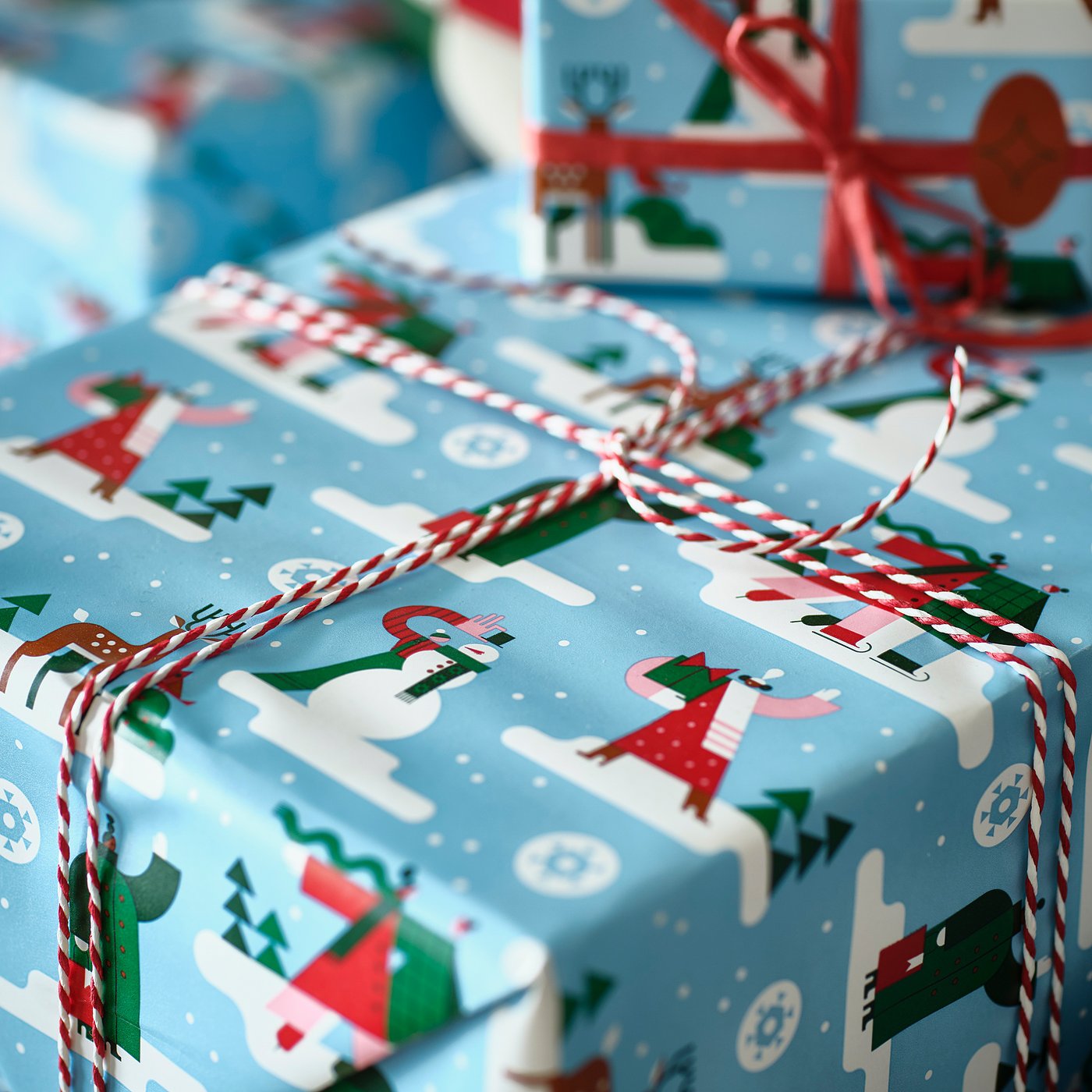 Thumbnail - IKEA VINTERFINT Geschenkpapierrolle Winter blau