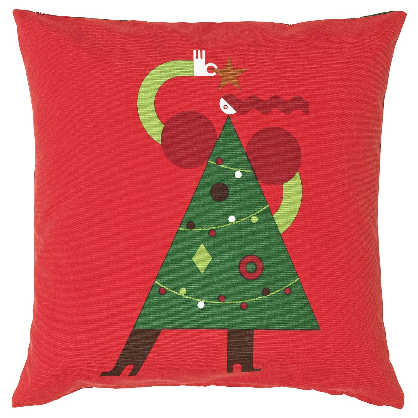 IKEA VINTERFINT Kissenbezug Weihnachtsmuster rot