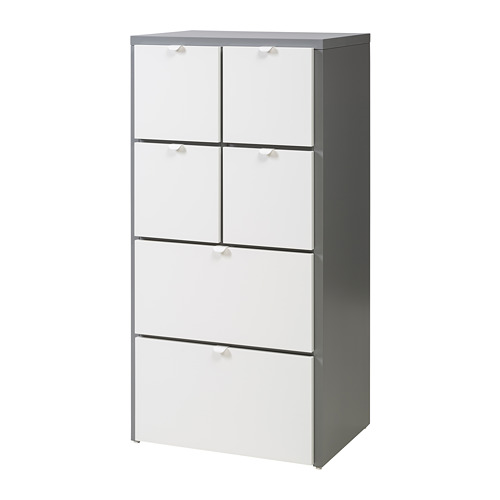 VISTHUS Kommode mit 6 Schubladen - grau/weiß - IKEA
