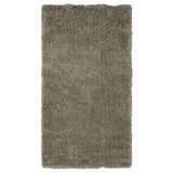 Ein zotteliger Teppich von VOLLERSLEV in Grau aus recyceltem Polyester und Polypropylen mit einer weichen, strukturierten Oberfläche.