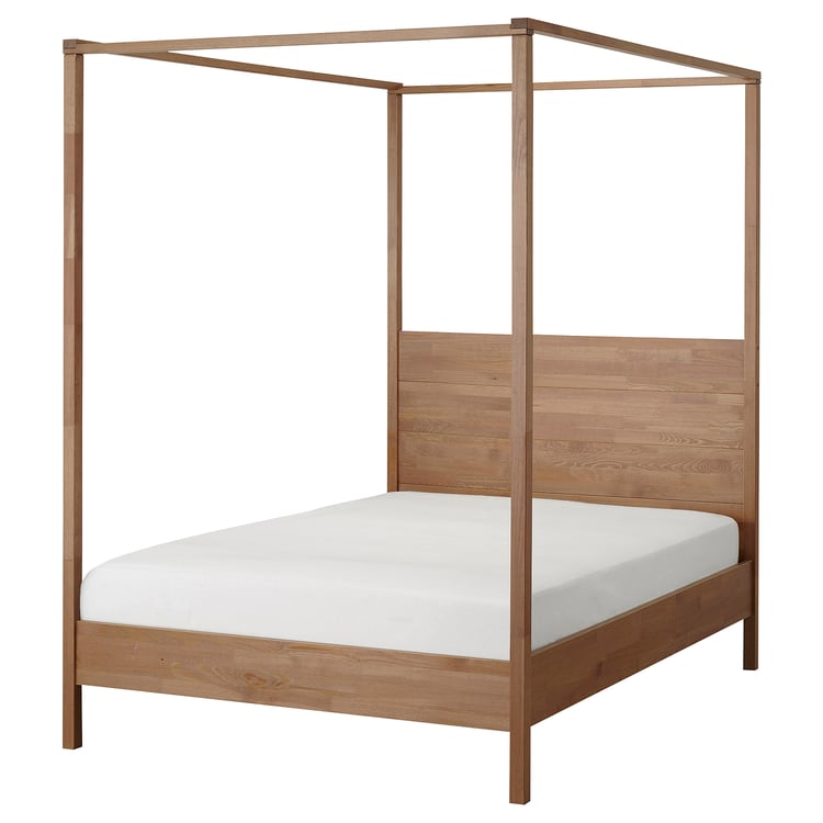 YTTERVÅG Himmelbettgestell, graubraun/Luröy, 140x200 cm IKEA Deutschland